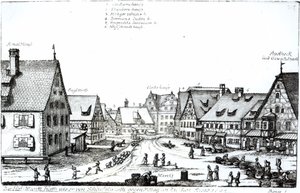 Alman Pazar kasabası, 1704 by Johann Alexander Boener